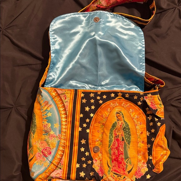 Colorful Crossbody Bag with Religious Print - Picture 3 of 8